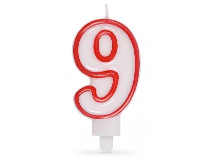 Svíčka na dort číslice "9"