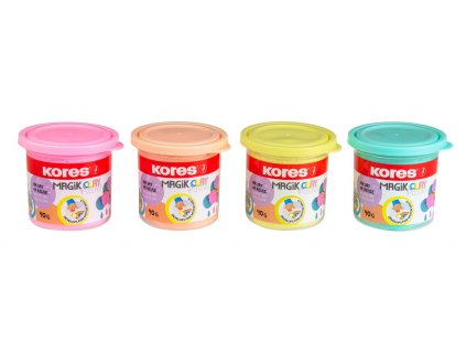 Modelovací hmota Kores Magic Clay Pastel 4ks