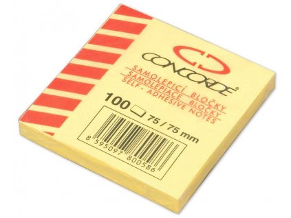 7749 1 blocek concorde 75x75mm 100 listu zluty