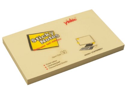 Auro Samolepicí bloček 125x75 pastel žlutý