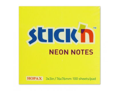 7761 1 blocek hopax neon 76x76mm 100 listu zluty