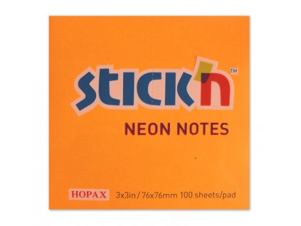 7764 1 blocek hopax neon 76x76mm 100 listu oranzovy