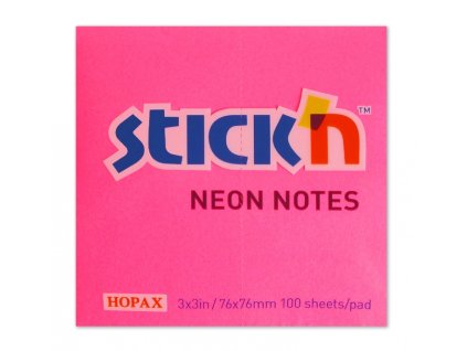 7767 1 blocek hopax neon 76x76mm 100 listu ruzovy