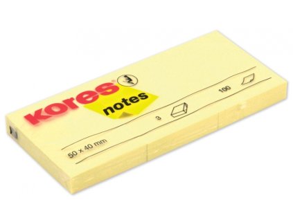 7773 1 blocek kores 40x50mm 3x100 listu zluty