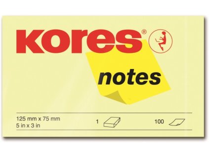 7779 1 blocek kores 75x125mm 100 listu zluty