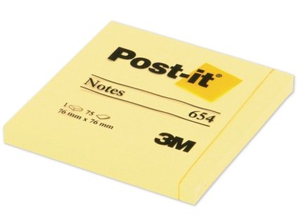 7806 1 blocek post it 654 76x76mm 100 listu zluty