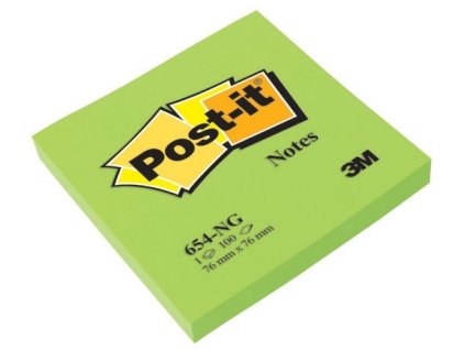 7821 1 blocek post it 654n 76x76mm 100 listu zelena