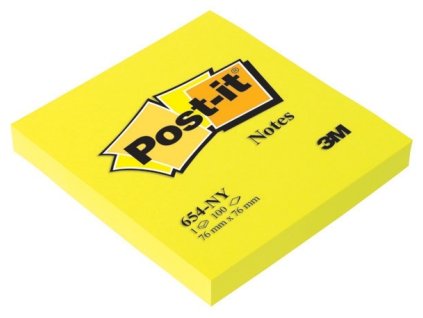 7827 1 blocek post it 654n 76x76mm 100 listu zluta