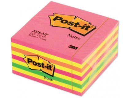 7845 1 blocek post it 2028 76x76mm 450 listu 6 barev s ruzovou
