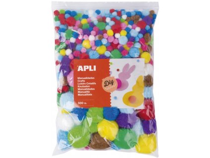 APLI Jumbo pack POM-POM kuličky 500ks