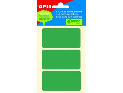 8355 1 etikety apli 34x67mm 5 listu zelena neonove