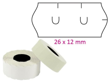 8442 1 etikety uni do klesti 26x12mm bile