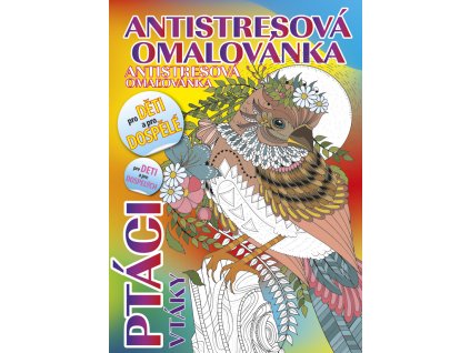 Omalovánka A5 Antistresová omalovánka Ptáci