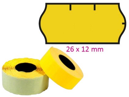 8484 1 etikety contact do klesti 22x12mm zlute