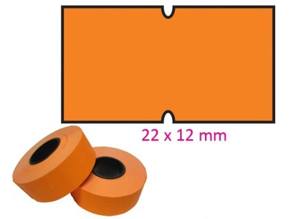 8523 1 etikety cola ply do klesti 22x12mm oranzove