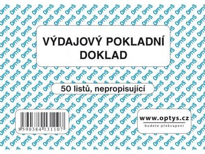 Výdajový doklad A6 jednoduchý 1311
