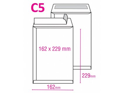 Poštovní taška C5 s krycí páskou