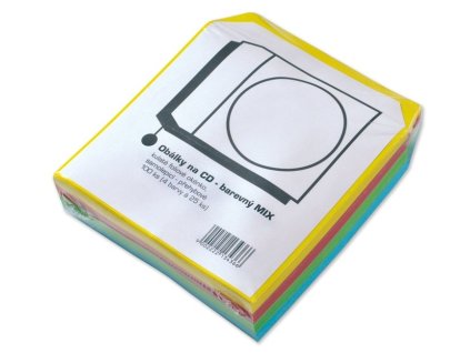 9075 1 papirova obalka na cd dvd barevna 100ks