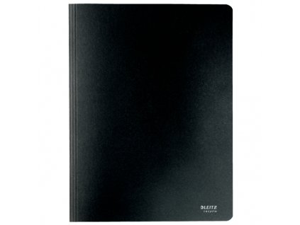 Ekologické kartonové desky s rychlovazačem Leitz RECYCLE, A4, černé