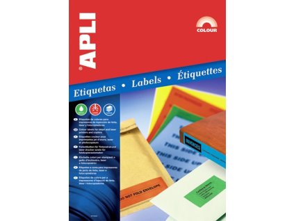 9324 1 etikety a4 apli 105x37mm 20 listu cervene