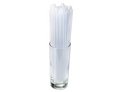 Slámky Jumbo znovu použitelné čiré 25.5cm 150ks