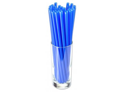 Slámky Jumbo znovu použitelné modré 25.5cm 150ks