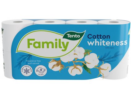 Toaletní papír TENTO Family Cotton Whiteness 8ks