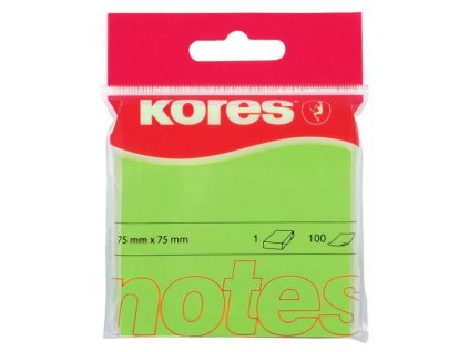 9810 1 blocek kores neon 75x75mm 100 listu zelena