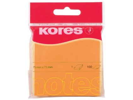 9816 1 blocek kores neon 75x75mm 100 listu oranzova