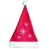 Mikulášská čepice červená s vločkami 40x30cm