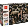 Edukační puzzle Ohrožená zvířata v savaně