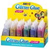 Sada glitrových lepidel AMOS, 6 odstínů po 4 lahvičkách