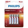 Alkalické baterie Philips Power AAA 4ks