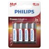 Alkalické baterie Philips Power AA 4ks