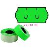 8454 1 etikety uni do klesti 26x12mm zelene fluo