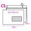 Obálka C5 s krycí páskou s okénkem