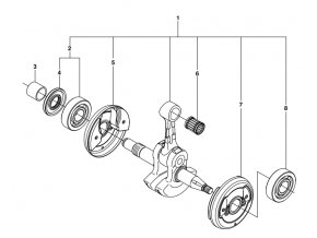 Ložisko ORIGINÁL pro Husqvarna 570, 570 II, 576 - 525434301