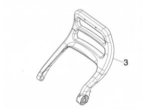 Páka brzdy OleoMac GS650, GS651 originál 50250053AR