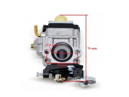 Karburator KASUMEX za Hecht 143, 144BTS, 924, CG260, AL-KO BC4535, BC4125, BC410 TYP 3, Nac, Stiga, Texas a jiné kineske trimere (zamjenjuje original 127001017)