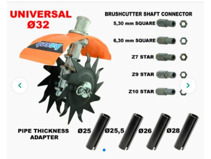Minijaturna glodalica za trimer 1 + 1 UNIVERZALNA (s 5 kom. pužnim konektorom)