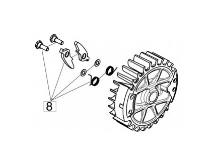 66068 setrvacnik ventilator oleomac gs650 gs651 original 50250015r