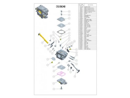 Karburátor ZAMA pro Dolmar PS350, PS420 (s nastaviteľnou tryskou H) originál C1Q-DM24B