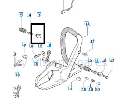Nosník, podstavec Oleo-Mac 947, 952 originál 50070049R