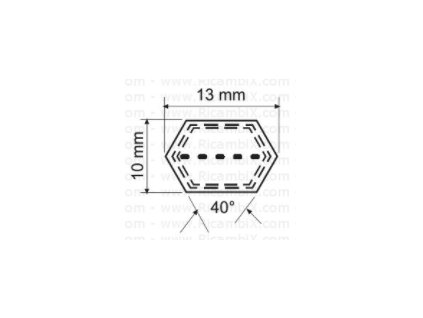 Šesťhranný hnací remeň AA 113 12,7x2921 Kevlar