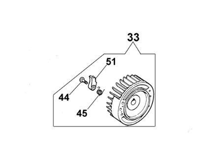 Zotrvačnik - ventilátor Oleo-Mac 942, 946, 951 originál 094600404R