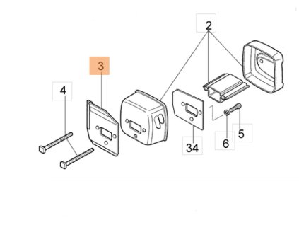 Tepelný štít výfuku Oleo-Mac 947, 952 originál 50070031R