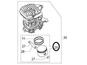 Piest Oleo-Mac GS440 originál 50230243