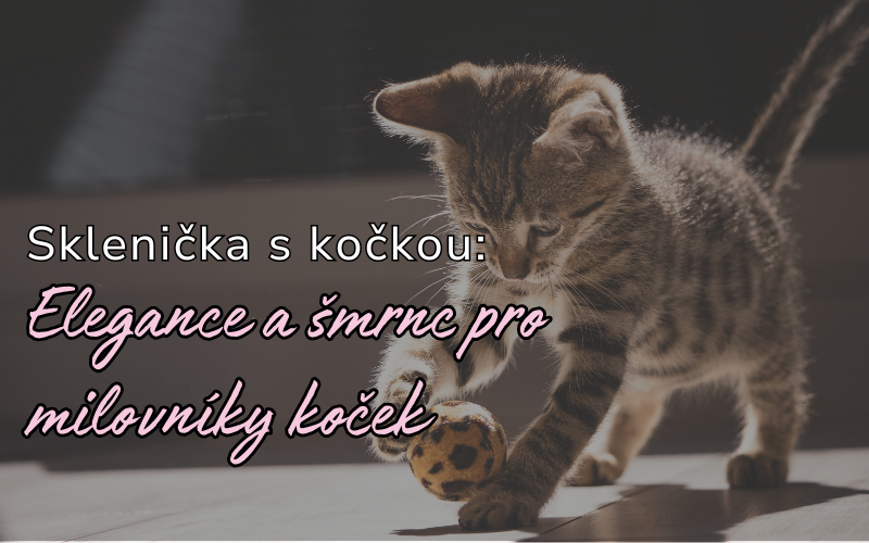 Sklenička s černou kočkou: Elegance a šmrnc pro milovníky koček