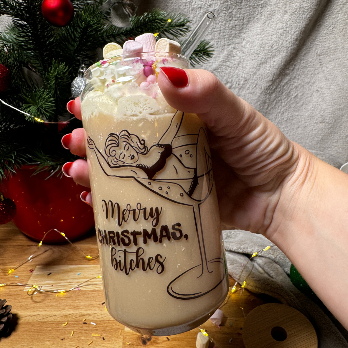 vanocni_sklenicka_merry_christmas_bitches