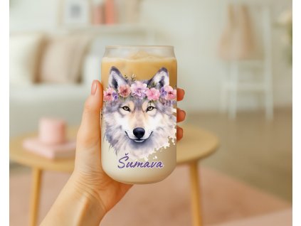 sklenicka vlk kvetiny